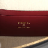 Chanel "Supple" Top Handle Long Vanity Case with Chain Black Grained Calfskin Gold Hardware - Thumbnail View 10
