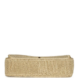Chanel Small Coco Beach Flap Bag Light Gold Braided Raffia Gold Hardware - Thumbnail View 6