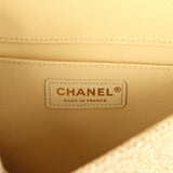 Chanel Small Coco Beach Flap Bag Light Gold Braided Raffia Gold Hardware - Thumbnail View 9