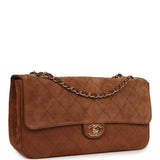 Chanel Maxi "Souplissimo" Small Flap Bag Camel Suede Gold Hardware - Thumbnail View 2