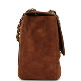 Chanel Maxi "Souplissimo" Small Flap Bag Camel Suede Gold Hardware - Thumbnail View 3