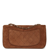 Chanel Maxi "Souplissimo" Small Flap Bag Camel Suede Gold Hardware - Thumbnail View 4