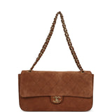 Chanel Maxi "Souplissimo" Small Flap Bag Camel Suede Gold Hardware - Thumbnail View 7