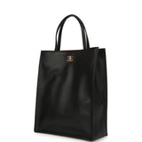 Chanel Small "Grocery Bag" with Chain Black Calfskin Gold Hardware - Thumbnail View 5