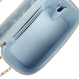 Chanel Small Classic Top Handle Vanity Case Light Blue Lambskin Light Gold Hardware - Thumbnail View 9