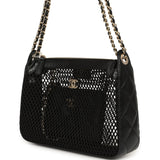 Chanel Clutch with Chain Black Mesh, Shiny Lambskin Gold Hardware - Thumbnail View 5