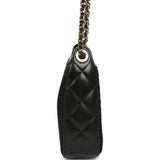 Chanel Clutch with Chain Black Mesh, Shiny Lambskin Gold Hardware - Thumbnail View 3
