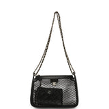 Chanel Clutch with Chain Black Mesh, Shiny Lambskin Gold Hardware - Thumbnail View 8