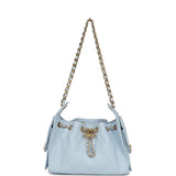Chanel Mini 25 Hobo Bag Light Blue Caviar Gold Hardware - Thumbnail View 7
