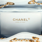 Chanel Mini 25 Hobo Bag Light Blue Caviar Gold Hardware - Thumbnail View 9