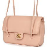 Chanel Small Preppy Coco Flap Bag Light Pink Shiny Caviar Brushed Gold Hardware - Thumbnail View 5