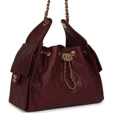 Chanel Small 25 Hobo Bag Dark Burgundy Shiny Caviar Gold Hardware - Thumbnail View 2