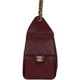Chanel Small 25 Hobo Bag Dark Burgundy Shiny Caviar Gold Hardware - Thumbnail View 3
