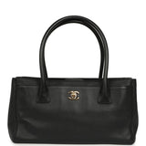 Pre-owned Chanel Small Executive Cerf Tote Bag Black Grained Calfskin Gold Hardware - Thumbnail View 1