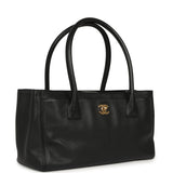 Pre-owned Chanel Small Executive Cerf Tote Bag Black Grained Calfskin Gold Hardware - Thumbnail View 2