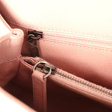 Pre-owned Chanel Medium Coco Handle Flap Bag Blush Caviar Aged Ruthenium Hardware - Thumbnail View 11
