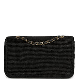 Chanel Small Flap Bag Black Braided Raffia Gold Hardware - Thumbnail View 4