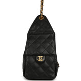Pre-owned Chanel Small 25 Hobo Bag Black Caviar Antique Gold Hardware - Thumbnail View 3
