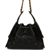 Pre-owned Chanel Small 25 Hobo Bag Black Caviar Antique Gold Hardware - Thumbnail View 4