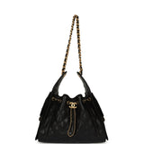 Pre-owned Chanel Small 25 Hobo Bag Black Caviar Antique Gold Hardware - Thumbnail View 6