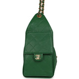 Chanel Small 25 Hobo Bag Green Caviar Gold Hardware - Thumbnail View 3