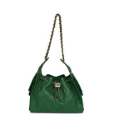 Chanel Small 25 Hobo Bag Green Caviar Gold Hardware - Thumbnail View 7