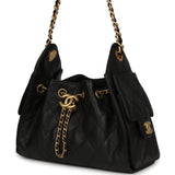 Pre-owned Chanel Mini 25 Hobo Bag Black Caviar Antique Gold Hardware - Thumbnail View 5