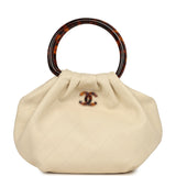 Chanel Small Pouch Light Beige Calfskin Tortoiseshell Hardware - Thumbnail View 1