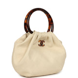 Chanel Small Pouch Light Beige Calfskin Tortoiseshell Hardware - Thumbnail View 2