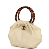 Chanel Small Pouch Light Beige Calfskin Tortoiseshell Hardware - Thumbnail View 5