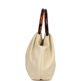 Chanel Small Pouch Light Beige Calfskin Tortoiseshell Hardware - Thumbnail View 3