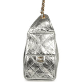 Chanel Small 25 Hobo Bag Silver Metallic Calfskin Gold Hardware - Thumbnail View 3