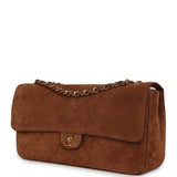 Chanel Maxi "Souplissimo" Small Flap Bag Camel Suede Gold Hardware - Thumbnail View 5