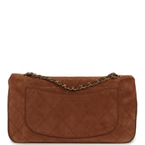 Chanel Maxi "Souplissimo" Small Flap Bag Camel Suede Gold Hardware - Thumbnail View 4