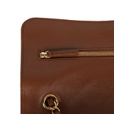 Chanel Maxi "Souplissimo" Small Flap Bag Camel Suede Gold Hardware - Thumbnail View 8