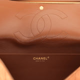 Chanel Maxi "Souplissimo" Small Flap Bag Camel Suede Gold Hardware - Thumbnail View 11