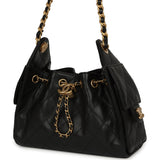 Chanel Mini 25 Hobo Bag Black Caviar Antique Gold Hardware - Thumbnail View 5