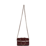 Chanel Mini Timeless Classic Barrel Bag with Chain Dark Burgundy Croco Embossed Calfskin Gold Hardware - Thumbnail View 7