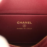 Chanel Mini Timeless Classic Barrel Bag with Chain Dark Burgundy Croco Embossed Calfskin Gold Hardware - Thumbnail View 9