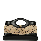 Chanel "Cheetah Print" 31 Shopper Beige Calf Hair, Black Shiny Lambskin Gold Hardware - Thumbnail View 1
