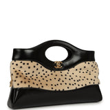 Chanel "Cheetah Print" 31 Shopper Beige Calf Hair, Black Shiny Lambskin Gold Hardware - Thumbnail View 2