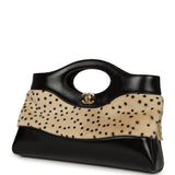 Chanel "Cheetah Print" 31 Shopper Beige Calf Hair, Black Shiny Lambskin Gold Hardware - Thumbnail View 5