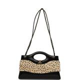 Chanel "Cheetah Print" 31 Shopper Beige Calf Hair, Black Shiny Lambskin Gold Hardware - Thumbnail View 7