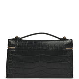 Chanel Large Top Handle Long Vanity Case Grey Croc Embossed Calfskin Gold Hardware - Thumbnail View 4