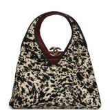 Chanel Small Chic Lady "Dalmatian Print" Shopping Bag Black, White Pony Hair Gold Hardware - Thumbnail View 4