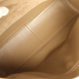 Chanel Maxi "Souplissimo" Large Flap Bag Dark Beige Suede Gold Hardware - Thumbnail View 9