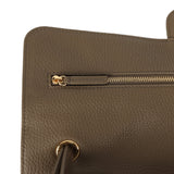 Chanel Maxi "Souplissimo" Small Flap Bag Dark Khaki Grained Calfskin Gold Hardware - Thumbnail View 8