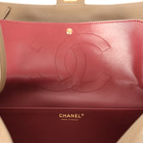 Chanel Maxi "Souplissimo" Small Flap Bag Dark Khaki Grained Calfskin Gold Hardware - Thumbnail View 11