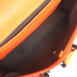 Chanel Maxi Coco Beach Stripe Flap Bag Orange, White and Black Raffia Gold Hardware - Thumbnail View 7