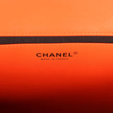 Chanel Maxi Coco Beach Stripe Flap Bag Orange, White and Black Raffia Gold Hardware - Thumbnail View 8